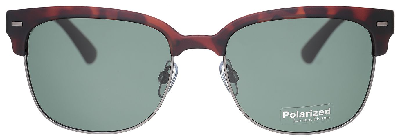1 - Мужские солнцезащитные очки Megapolis 163 GREEN оправе Browline - фото спереди