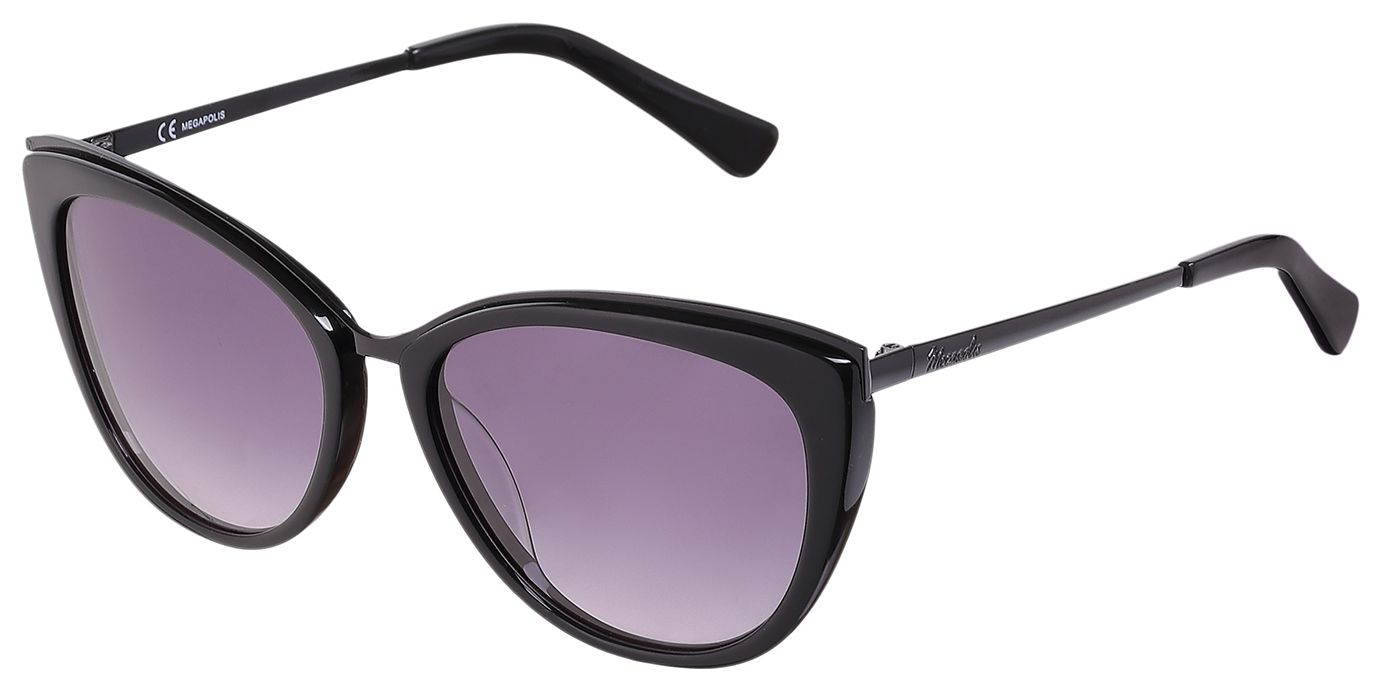2 - Солнцезащитные очки Megapolis 588 NERO (женские) в пластиковой оправе Cat Eyes - фото сверху сбоку