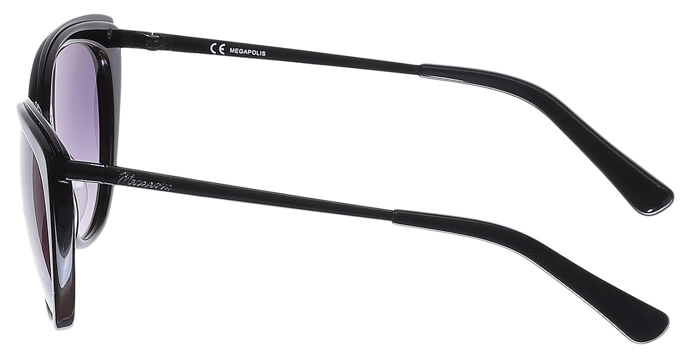 3 - Солнцезащитные очки Megapolis 588 NERO (женские) в пластиковой оправе Cat Eyes - фото сбоку