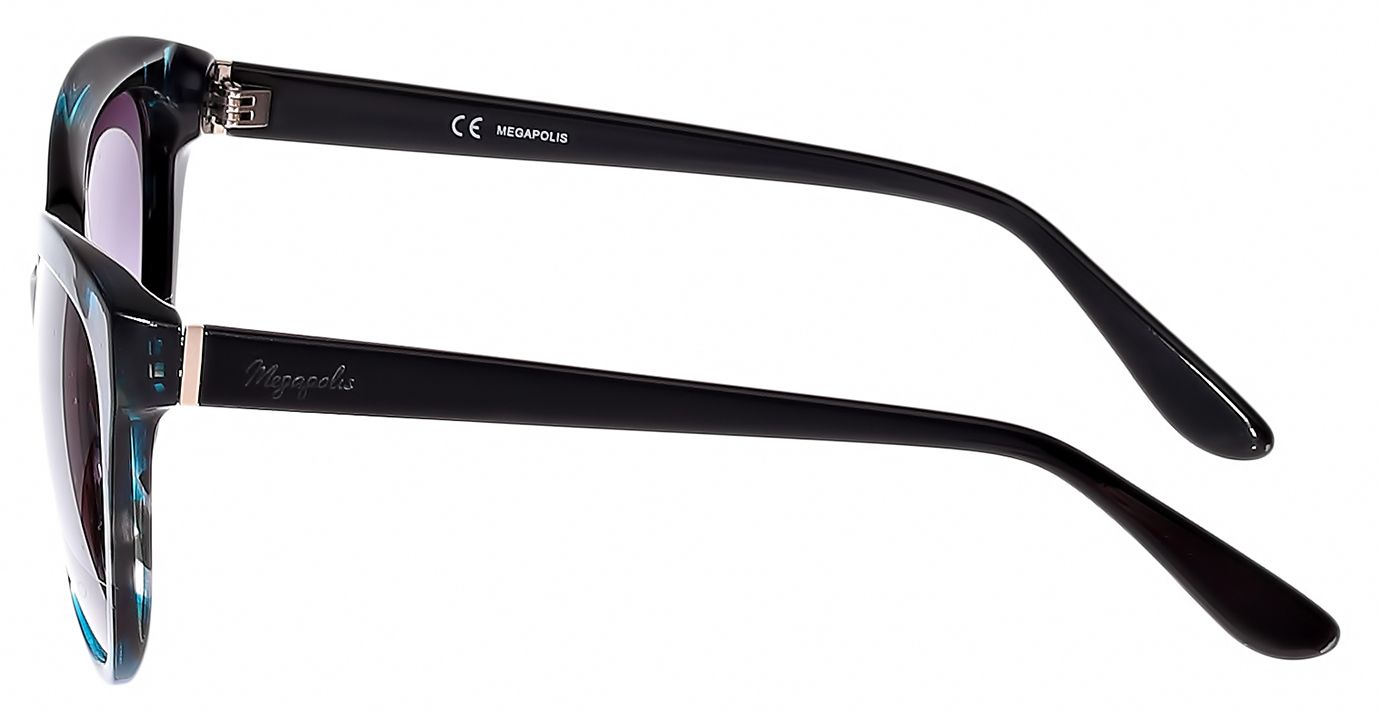 3 - Женские солнцезащитные очки Megapolis 180 Green в яркой оправе - фото сбоку