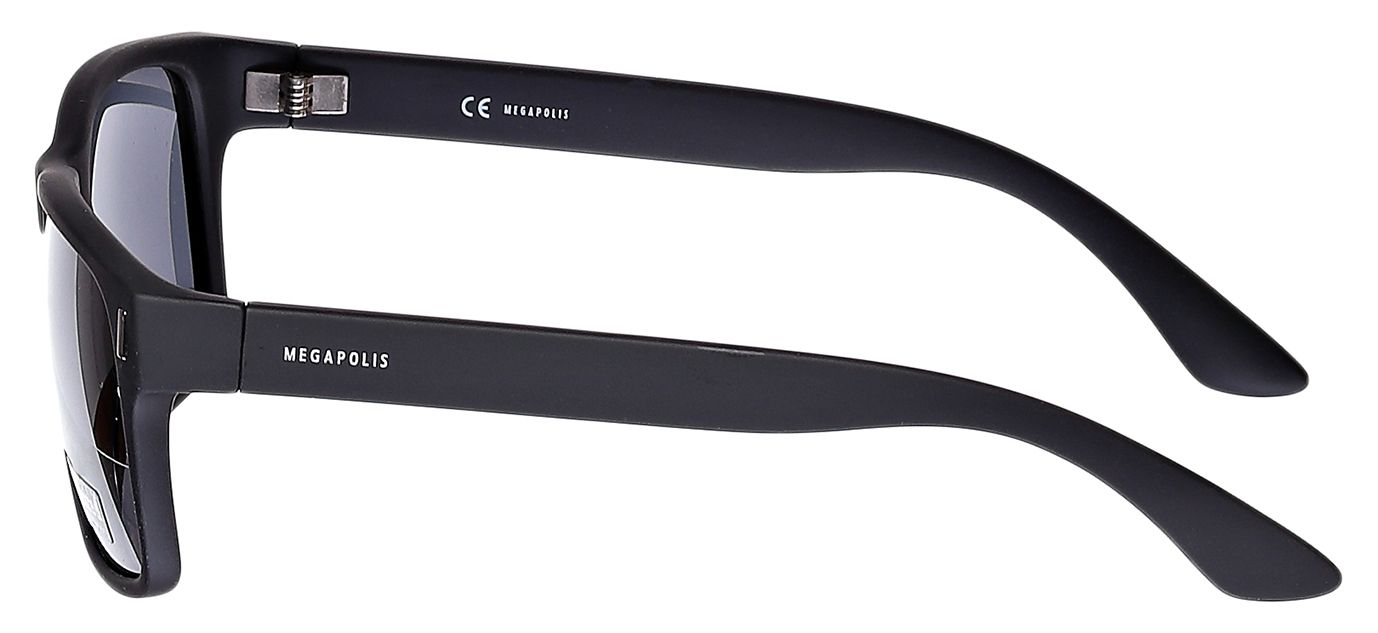 3 - Солнцезащитные очки Megapolis 190 GREY (мужские) в прямоугольной оправе - фото сбоку