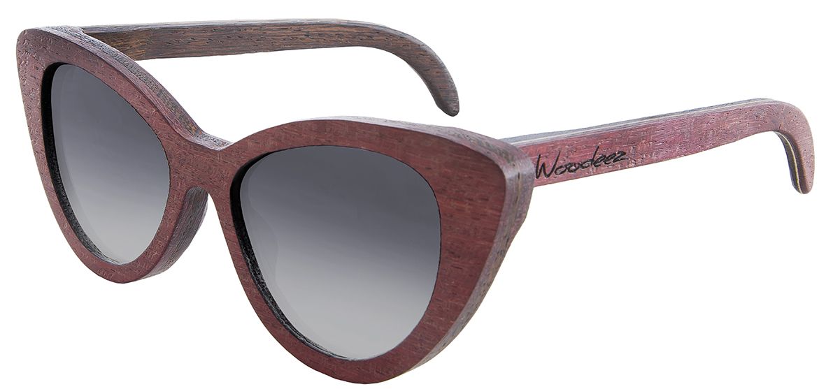 Женские солнцезащитные очки Woodeez Cat Eye, цвет красное дерево - главное фото