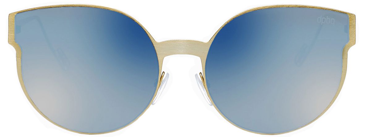 1 - Женские солнцезащитные очки DP69 DPS070-05 в оригинальной металлической оправе Cat Eyes - фото спереди