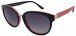 2 - Классические солнцезащитные очки Neolook 1300 c.207 с заушниками красного цвета - фото сверху сбоку