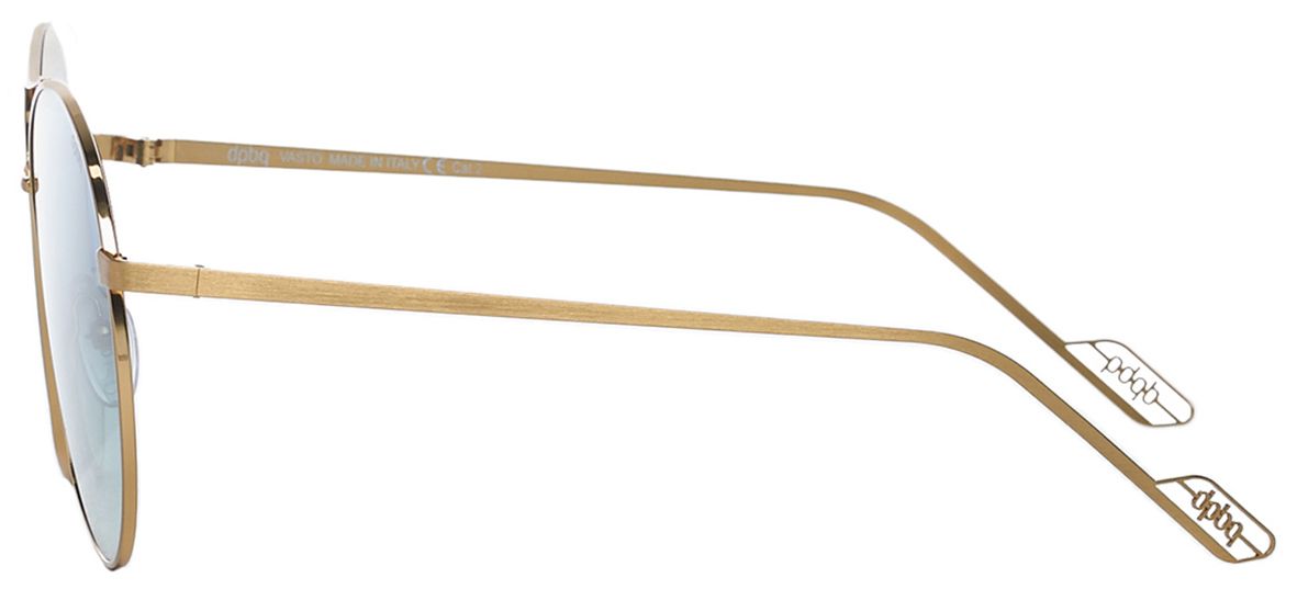 3 - Женские солнцезащитные очки DP69 DPS064-03 в тонкой золотой оправе - фото сбоку