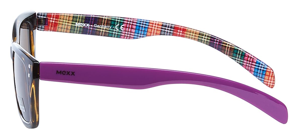 3 - Детские солнцезащитные очки Mexx 5203 c.500 с черепаховой рамкой оправы и яркими заушниками - фото сбоку