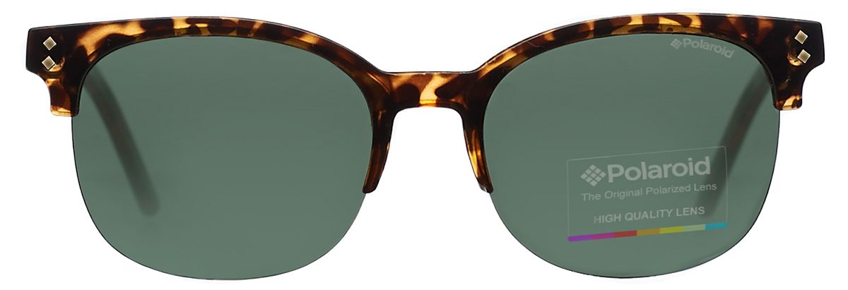 Женские солнцезащитные очки Polaroid 2131 NHO броулайнеры в черепаховой оправе - вид спереди