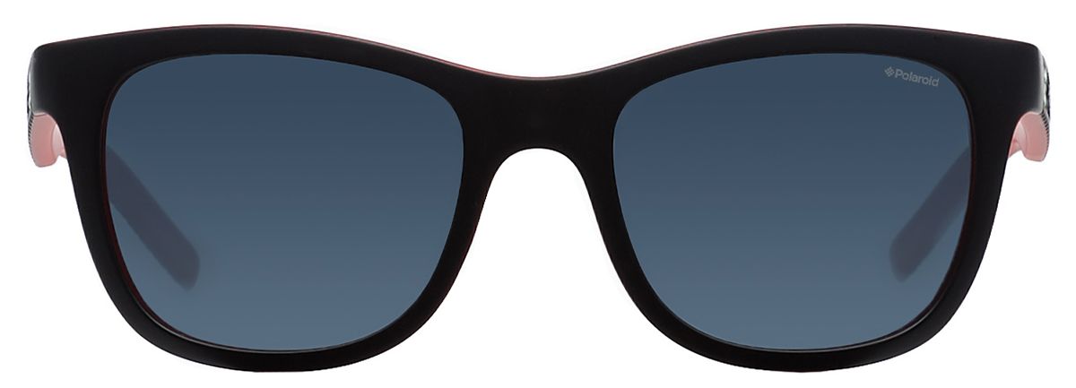Женские солнцезащитные очки Polaroid 7008 VRA в красно-черной оправе - вид спереди
