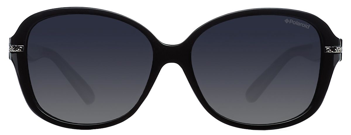 Женские солнцезащитные очки Polaroid 8419 KIH в оправе черного цвета - вид спереди
