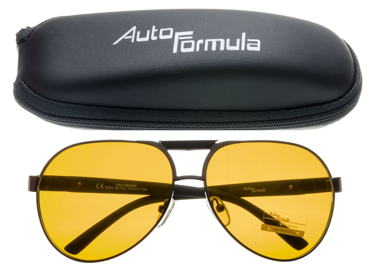 Мужские очки антифары Auto Formula 3701-Af c.4 - фото очков с футляром