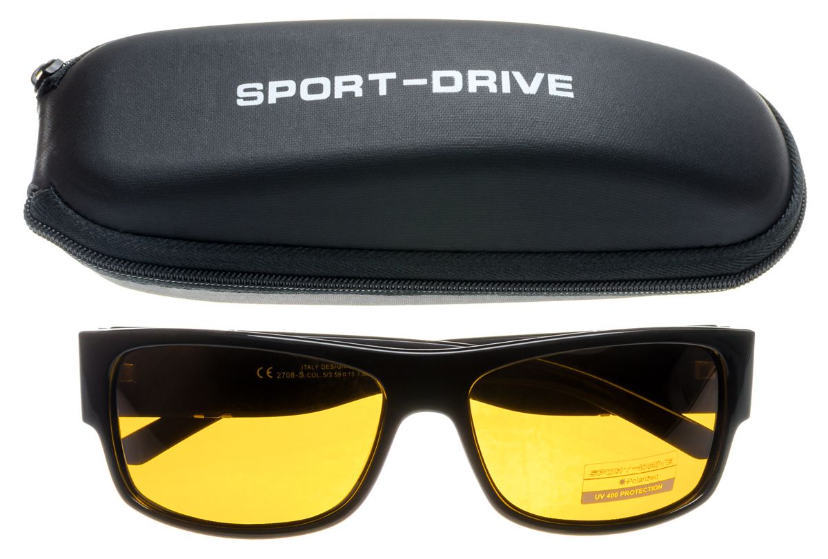 Очки антифары унисекс Sport-drive 2708-S c.5/2 - фото очков с футляром