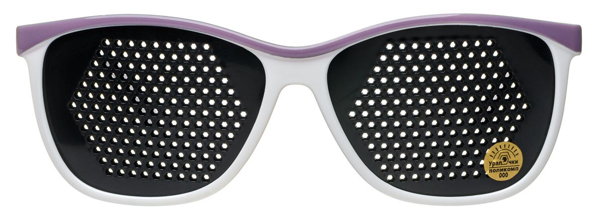 Очки тренажеры бело-фиолетовые для женщин - Фото спереди