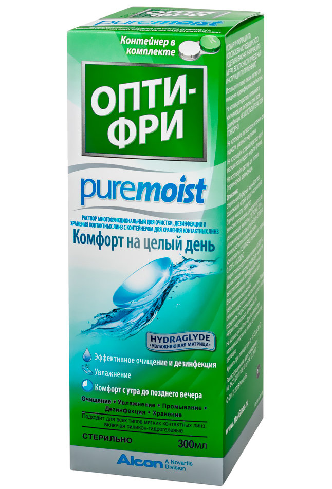 Опти-Фри PureMoist 300 ml — Купить раствор для контактных линз Опти-Фри .